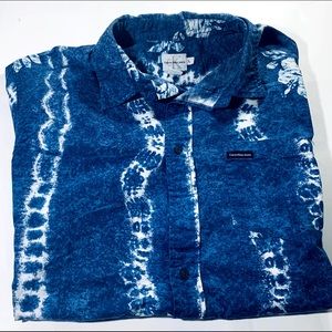 Calvin Klein Mens Floral Short Sleeve Shirt